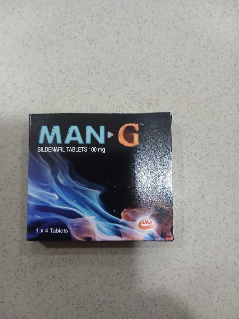 MAN-G Sildenafil Tablets 100 mg 4-tablet pack